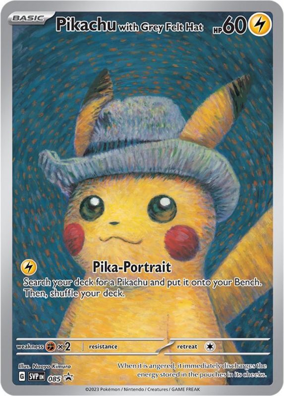 Pikachu with Grey Felt Hat(未開封/ゴッホピカチュウ)【P】 [SV-P 